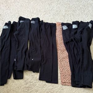 Cat & Jack Black and Leopard Kids Leggings Set